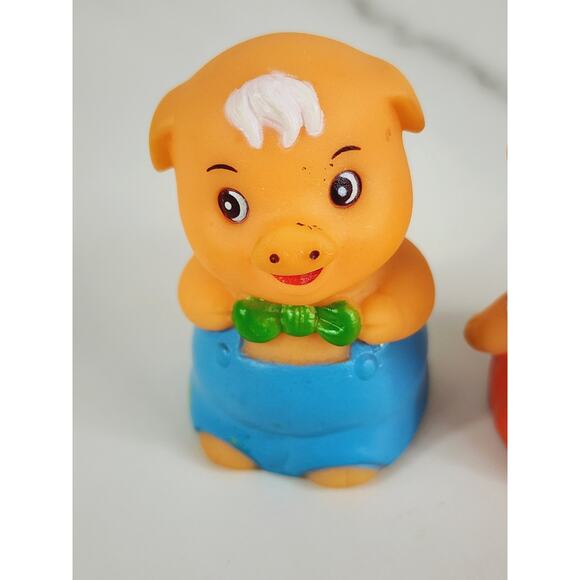Pencil Sharpener Piglet Pig Piggy Figurine 2 1/2" Great Wall #637 Rubber 80s x2 - Picture 16 of 16